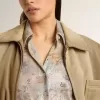 Abito chemisier da donna con stampa floreale multicolore con paillettes