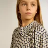 Abito da bambina con stampa geometrica e collo removibile