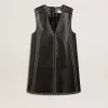 Abito da donna in nappa nera con borchie