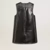 Abito da donna in nappa nera con borchie
