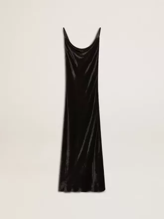Abito da donna nero effetto velluto