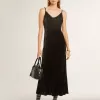 Abito da donna nero effetto velluto
