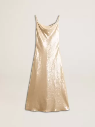 Abito da notte con paillettes color pergamena