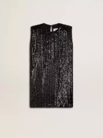 Abito nero con paillettes da donna