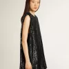 Abito nero con paillettes da donna