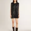 Abito nero con paillettes da donna