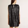 Abito nero con paillettes da donna