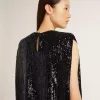 Abito nero con paillettes da donna