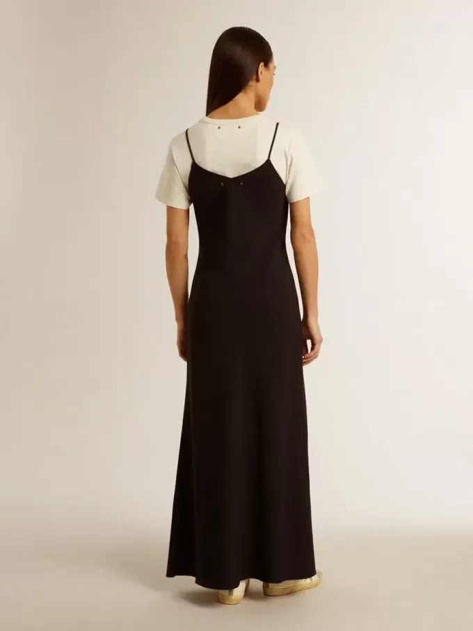 Abito nero da donna con ricami