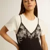 Abito nero da donna con ricami