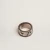 Anello a fascia color argento anticato