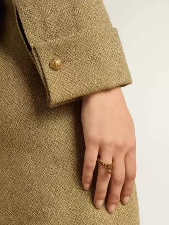 Anello color oro antico con maglie flessibili