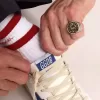 Anello con sigillo da uomo in argento anticato
