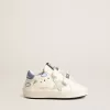 Baby Old School con stella in pelle scamosciata e linguetta sul tallone in pelle azzurra