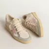 Ball Star con stella in camoscio rosa e inserti in pelle metallizzata