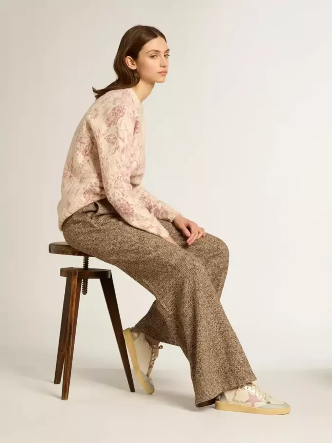 Ball Star con stella in camoscio rosa e inserti in pelle metallizzata