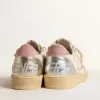 Ball Star con stella in camoscio rosa e inserti in pelle metallizzata