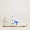Ball Star con stella in pelle azzurra e linguetta sul tallone in pelle argentata
