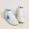 Ball Star con stella in pelle azzurra e linguetta sul tallone in pelle argentata