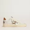 Ball Star con stella in pelle di pony animalier e linguetta sul tallone in pelle tabacco