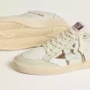 Ball Star con stella in pelle di pony animalier e linguetta sul tallone in pelle tabacco