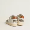 Ball Star con stella in pelle di pony animalier e linguetta sul tallone in pelle tabacco