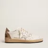 Ball Star con stella in pelle metallizzata e tallone glitterato