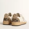 Ball Star con stella in pelle metallizzata e tallone glitterato