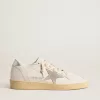 Ball Star con stella in pelle scamosciata e linguetta sul tallone in pelle metallizzata