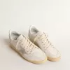 Ball Star con stella in pelle scamosciata e linguetta sul tallone in pelle metallizzata