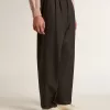 Ball Star con stella in pelle scamosciata grigio ghiaccio e linguetta sul tallone in pelle blu