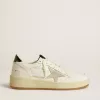 Ball Star con stella in pelle scamosciata grigio ghiaccio e linguetta sul tallone in pelle nera lucida