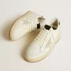 Ball Star con stella in pelle scamosciata grigio ghiaccio e linguetta sul tallone in pelle nera lucida
