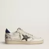 Ball Star con stella nera e linguetta sul tallone in pelle scamosciata blu