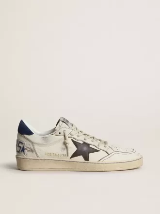 Ball Star con stella nera e linguetta sul tallone in pelle scamosciata blu