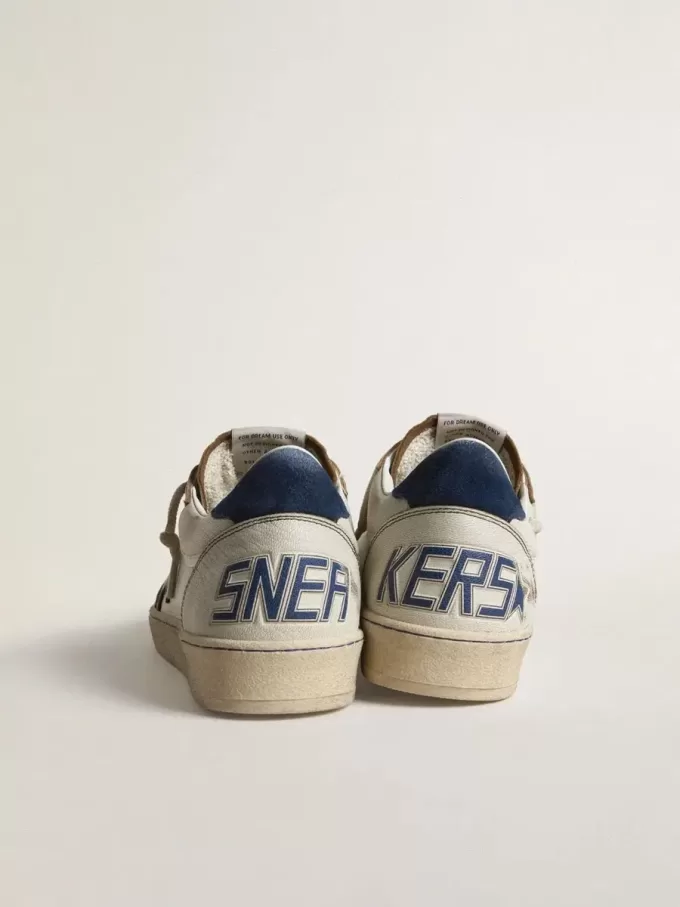 Ball Star con stella nera e linguetta sul tallone in pelle scamosciata blu
