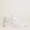 Ball Star da donna con stella e linguetta sul tallone in pelle bianca