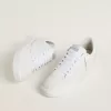 Ball Star da donna con stella e linguetta sul tallone in pelle bianca