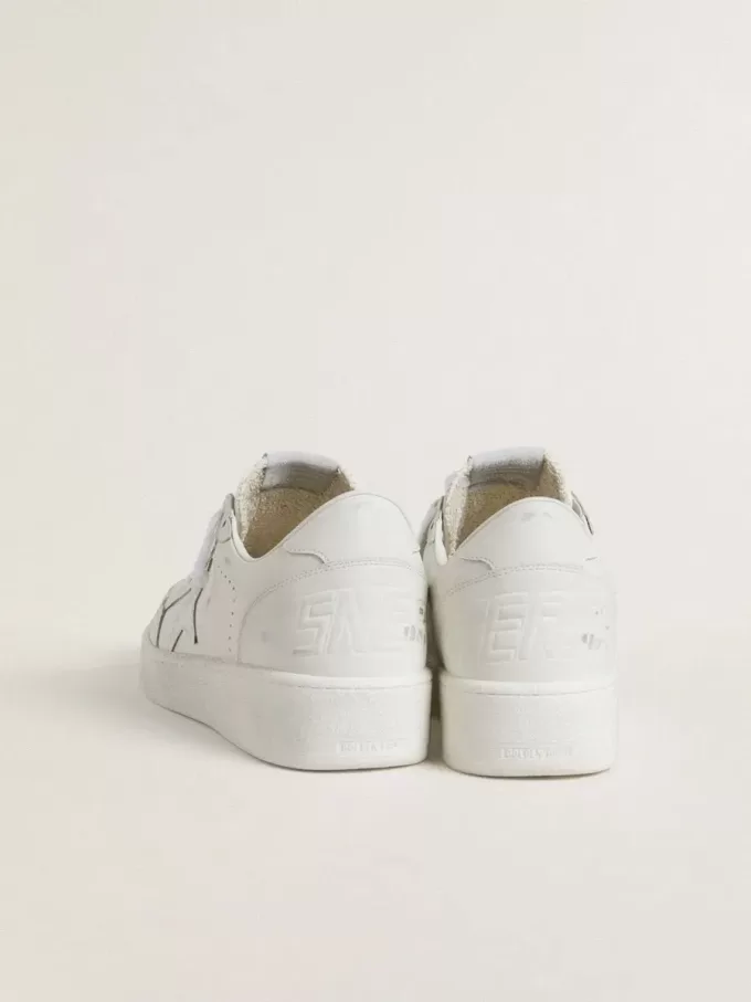 Ball Star da donna con stella e linguetta sul tallone in pelle bianca