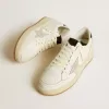 Ball Star da donna con stella in camoscio grigio ghiaccio e tallone in pelle nera lucida
