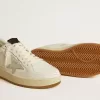 Ball Star da donna con stella in camoscio grigio ghiaccio e tallone in pelle nera lucida