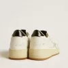 Ball Star da donna con stella in camoscio grigio ghiaccio e tallone in pelle nera lucida
