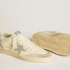 Ball Star da donna con stella in microcristallo Swarovski argento e linguetta del tallone in pelle metallizzata argento