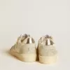 Ball Star da donna con stella in microcristallo Swarovski argento e linguetta del tallone in pelle metallizzata argento