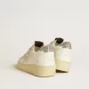 Ball Star da donna con stella in pelle argentata e tallone con glitter argentati