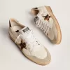 Ball Star da donna con stella in pelle di cavallino con stampa leopardata e linguetta nera sul tallone