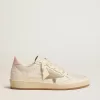Ball Star da donna con stella in pelle dorata e linguetta sul tallone in pelle rosa