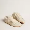 Ball Star da donna con stella in pelle dorata e linguetta sul tallone in pelle rosa