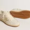 Ball Star da donna con stella in pelle dorata e linguetta sul tallone in pelle rosa