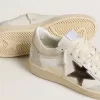 Ball Star da donna con stella in pelle metallizzata e linguetta sul tallone in pelle lucida